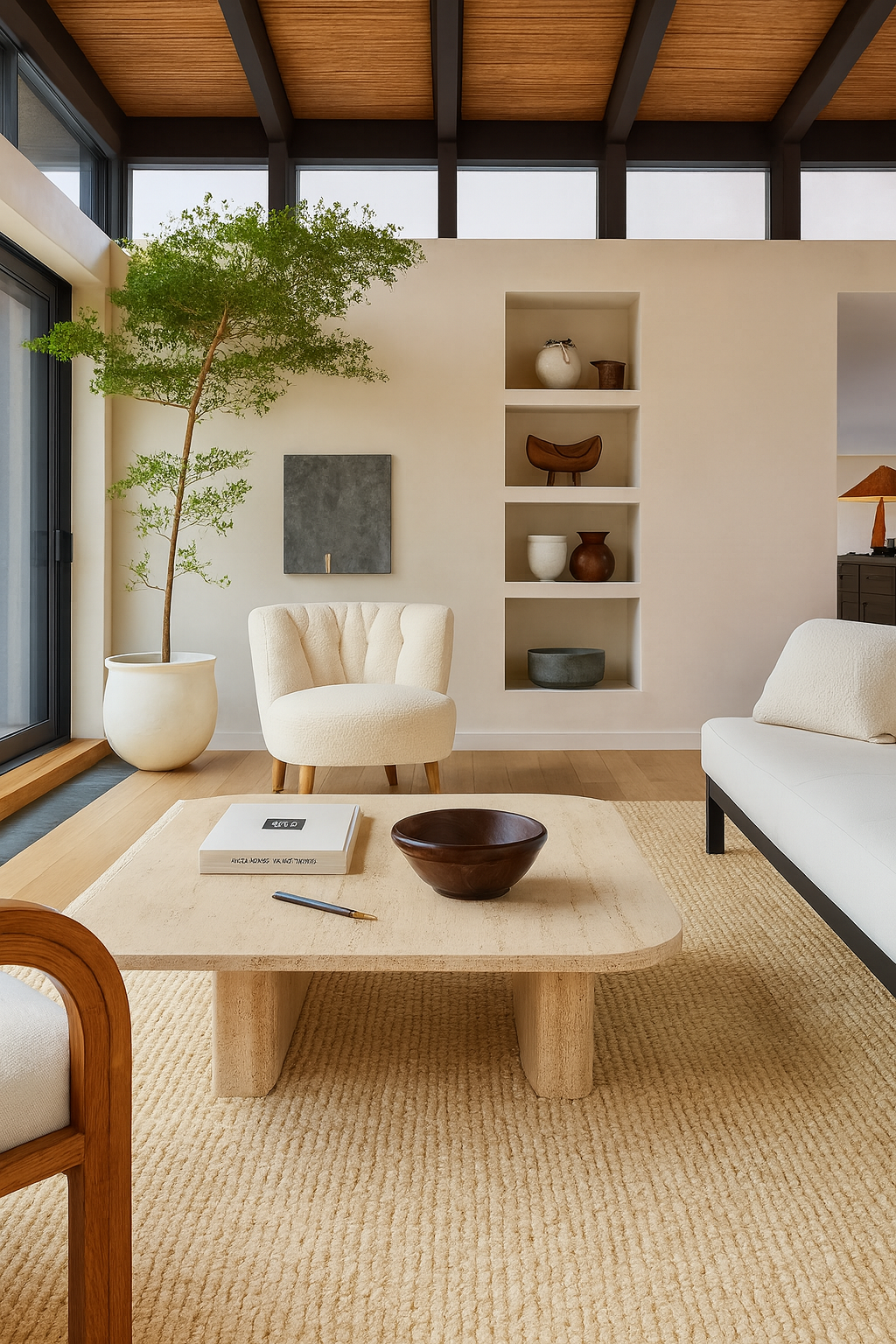 Handcrafted Wooden Bowl – Natural Finish Home Décor & Serveware