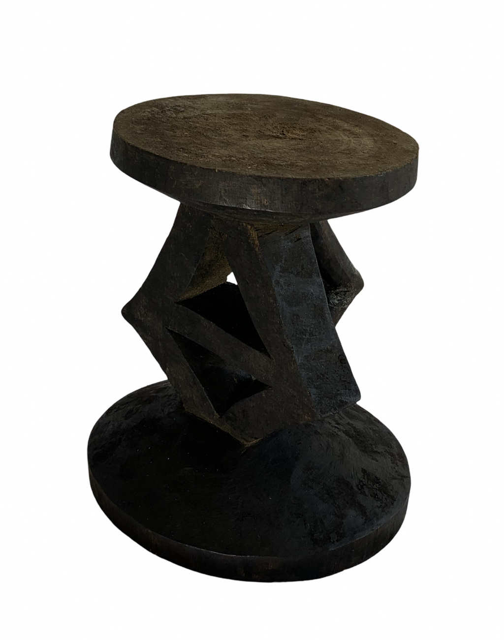 Hand-Carved African Hardwood Stool