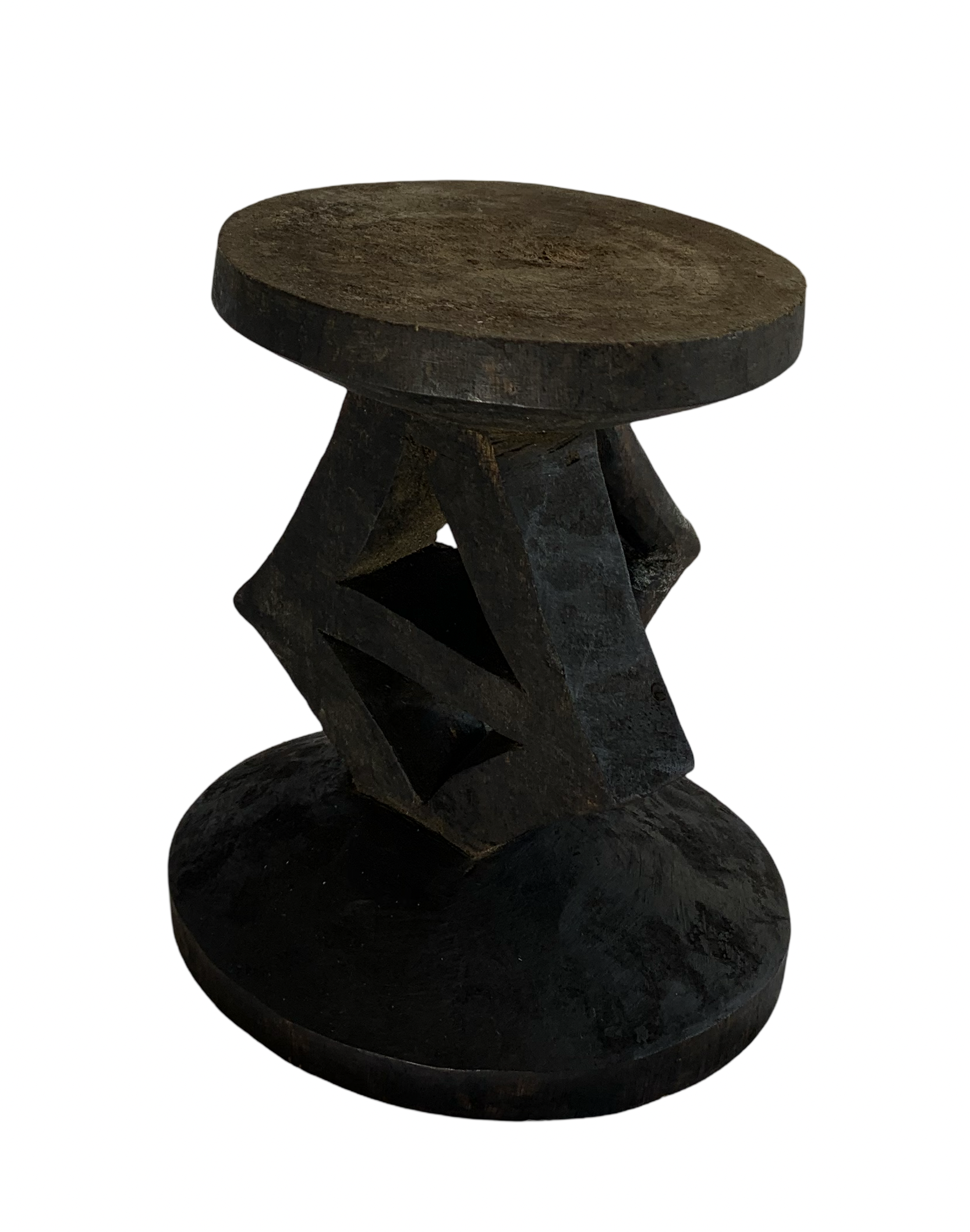 Hand-Carved African Hardwood Stool