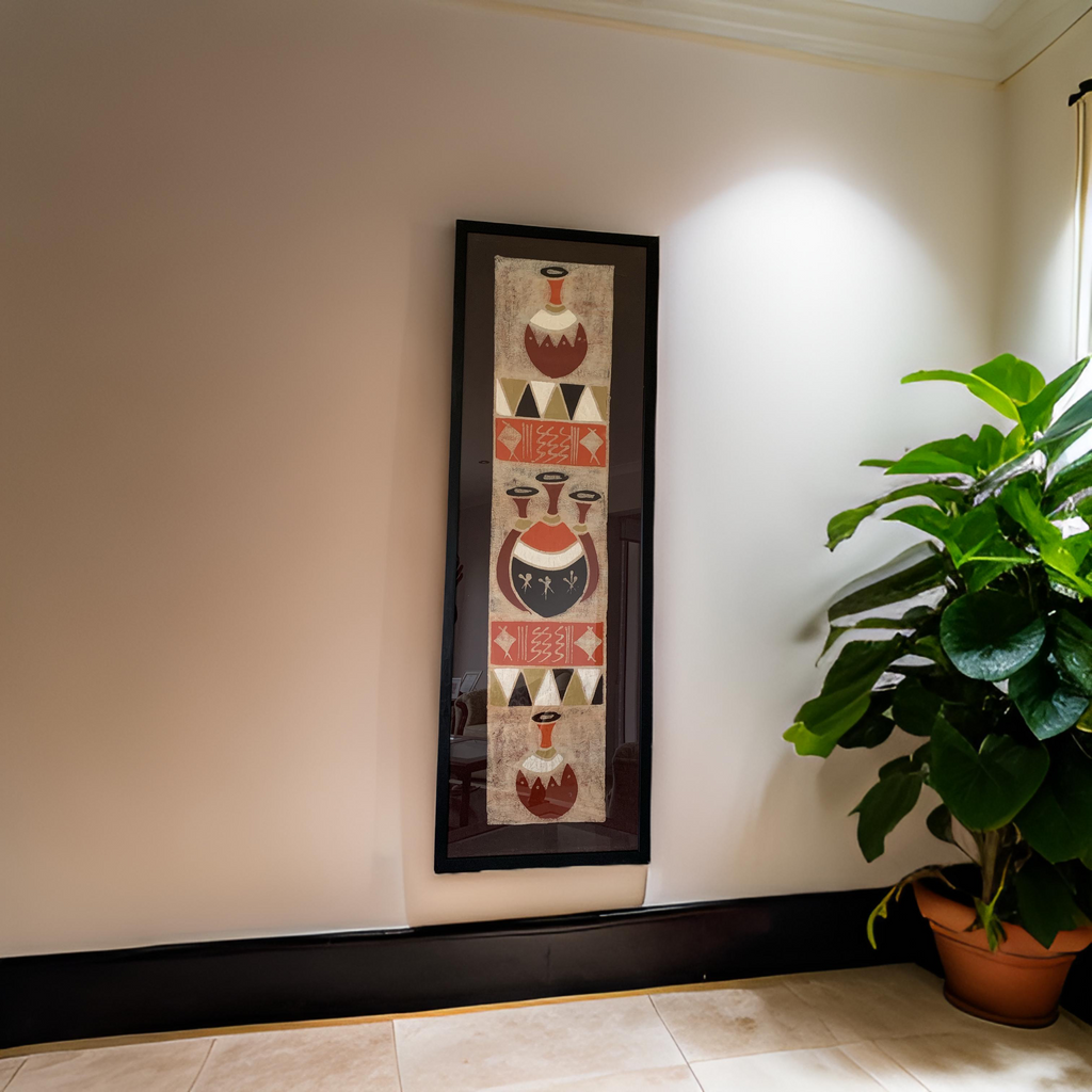 Framed Handcrafted Batik Artwork – serves as a wall hanging