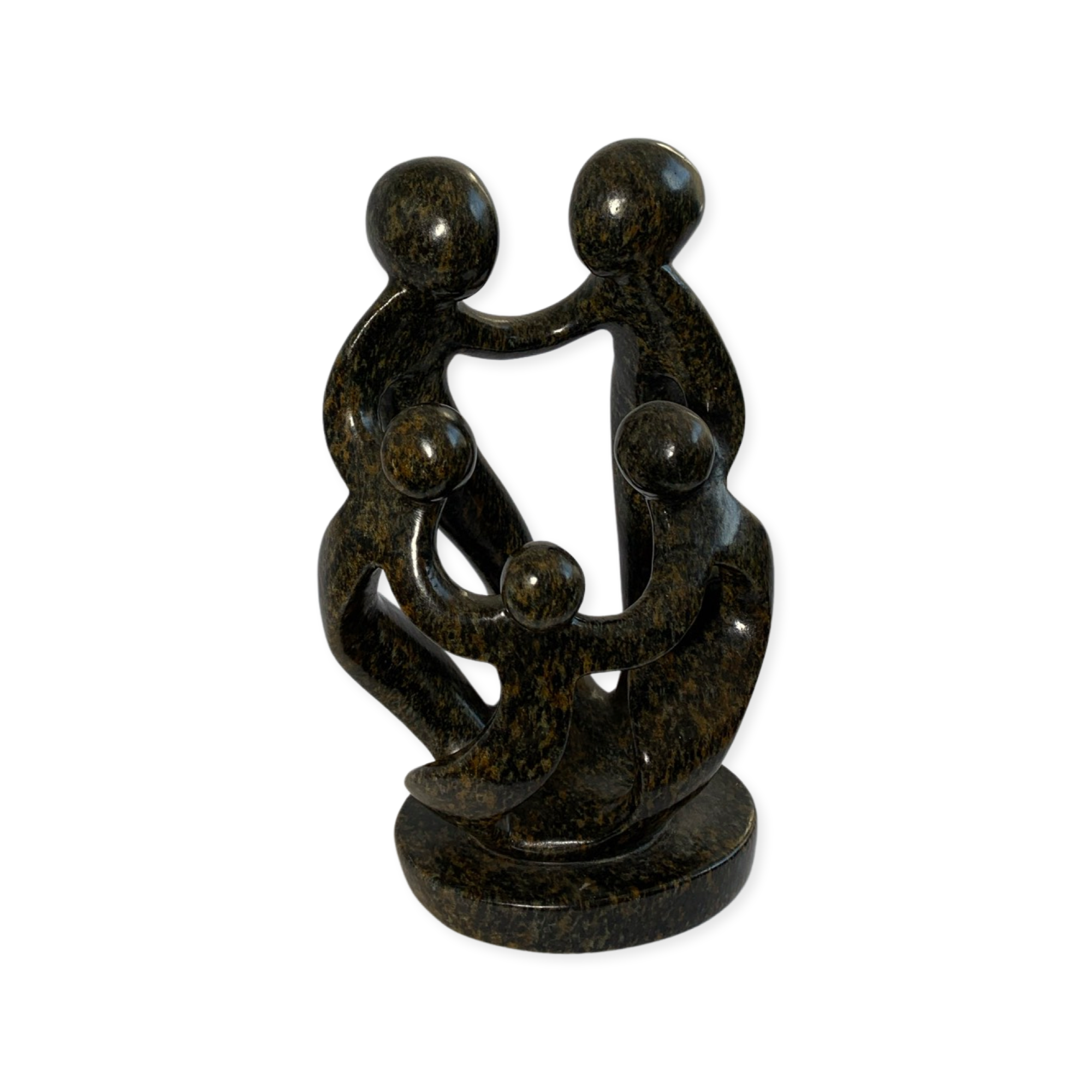 Serpentine Stone Sculpture – “The Family of Four” or – “The Family of Five”