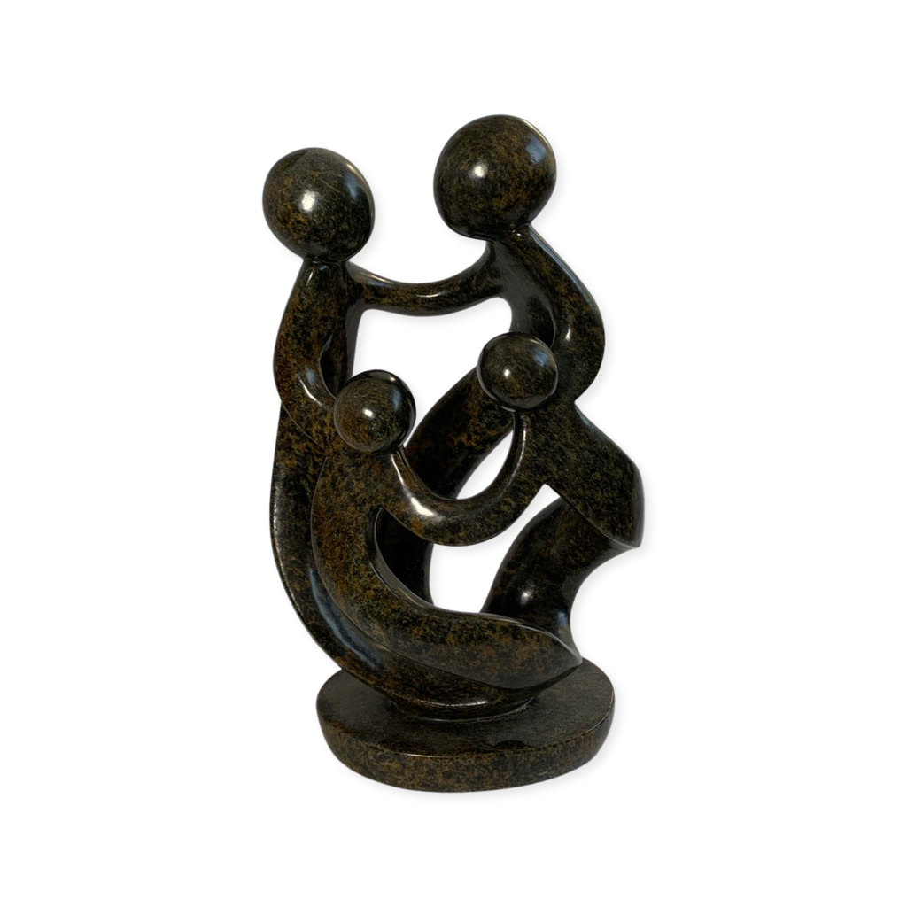 Serpentine Stone Sculpture – “The Family of Four” or – “The Family of Five”