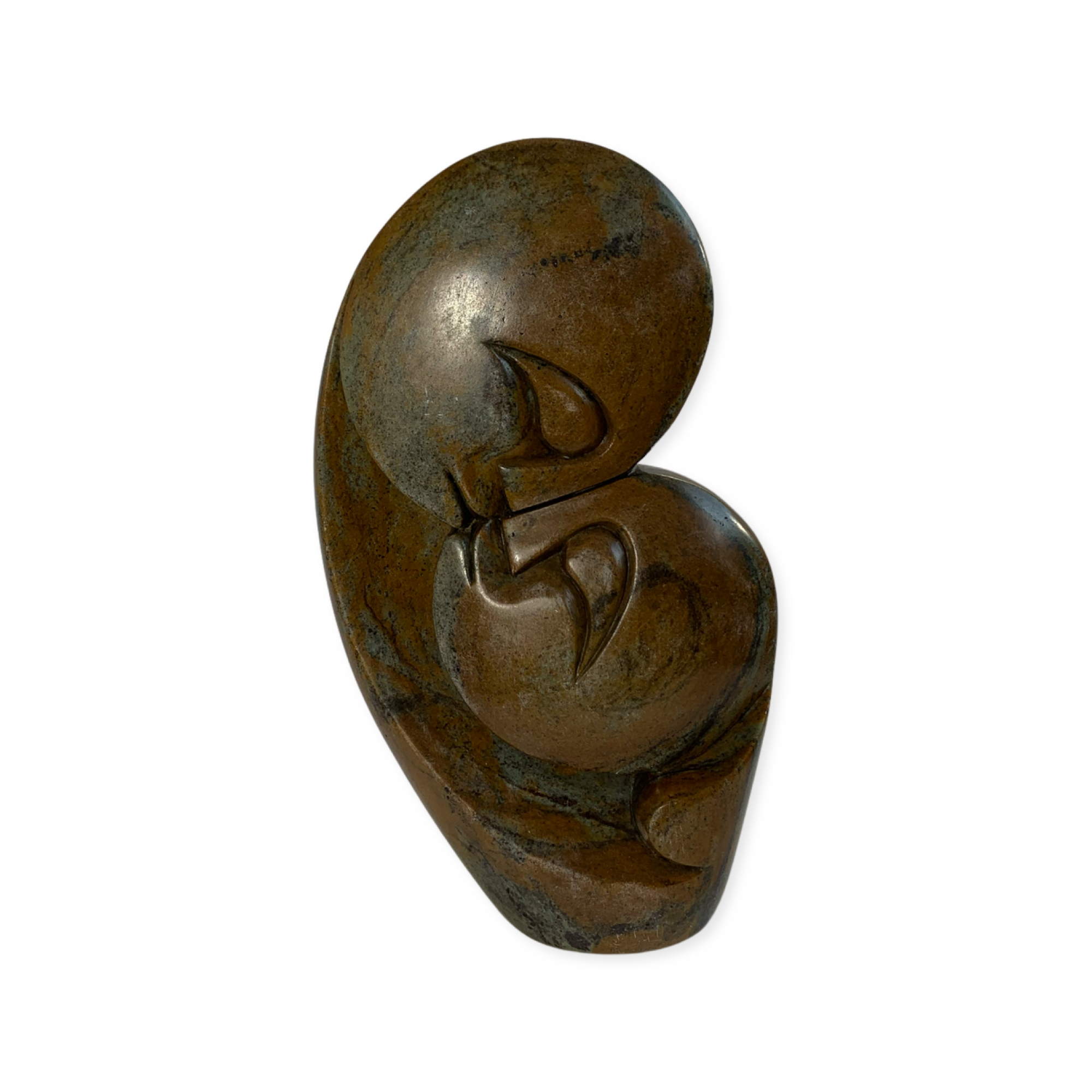 Serpentine Stone Sculpture – “The Lovers”